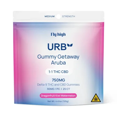 URB | Aruba Gummy Getaway 1:1 THC CBD Gummies | 25ct