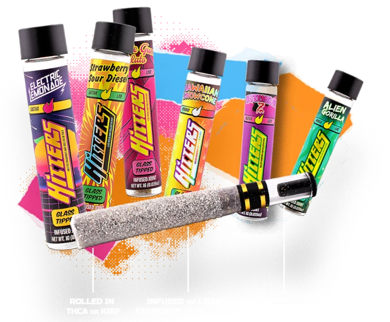 Hitters | Glass Tipped - Melted Diamonds - Rolled in THCa | Infused Joint - Image 3