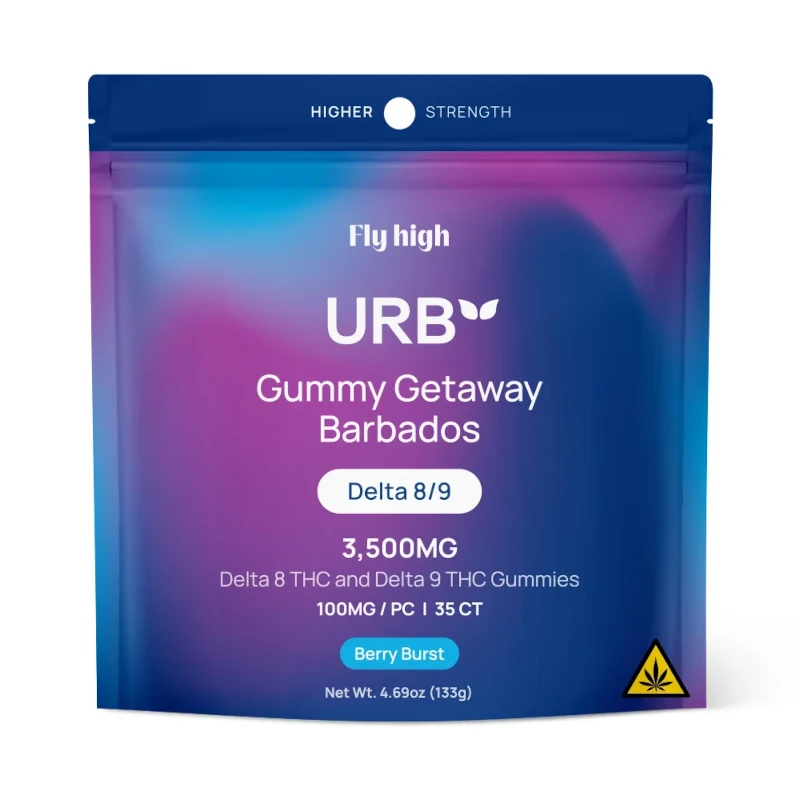 URB | Gummy Getaway Barbados D8/9 Gummies | 100mg - Image 3