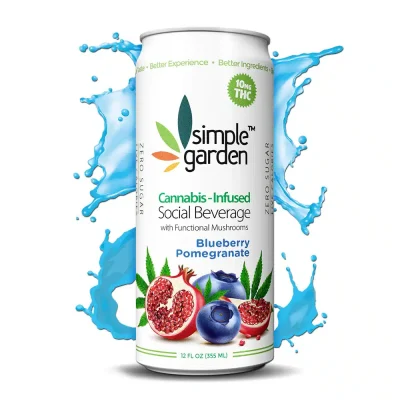 Simple Garden | 10mg Delta 9 THC Drink | Blueberry Pomegranate