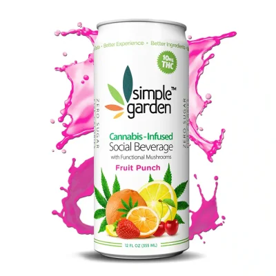 Simple Garden | Cannabis-Infused Social Beverage w/ Functional Mushrooms | 10mg
