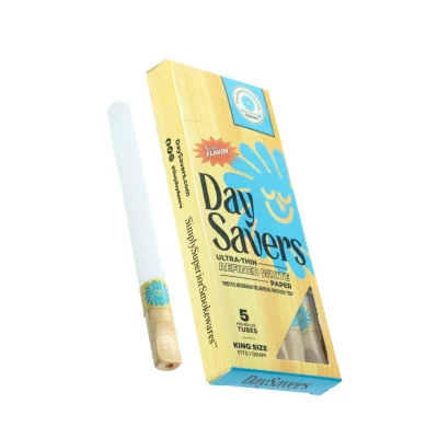DaySavers | King Size Pre Rolled Tubes with Sugar Flavor Wood Tips | 5 pack