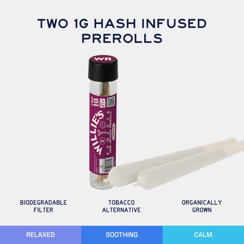 Willies Remedy | Hash Infused Prerolls | 2 count - Image 4